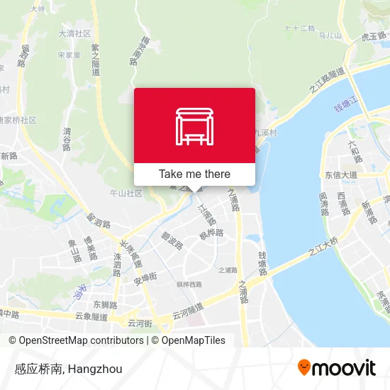 感应桥南 map