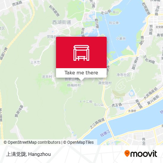上满觉陇 map
