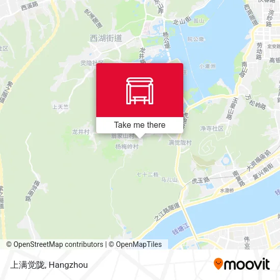 上满觉陇 map