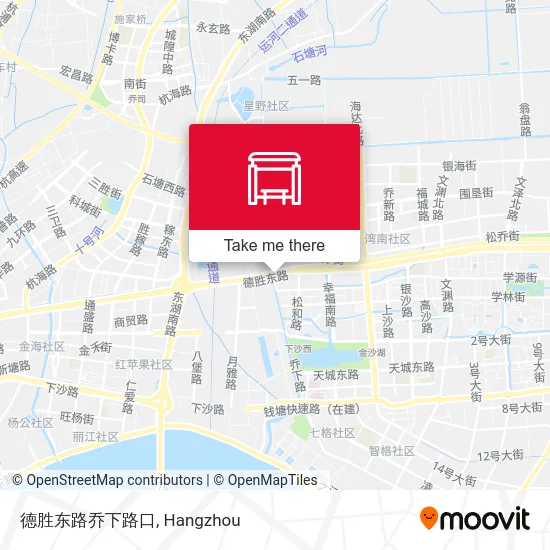 德胜东路乔下路口 map