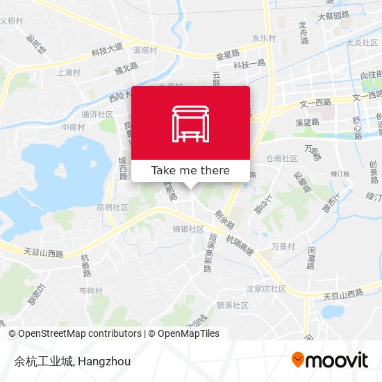 余杭工业城 map