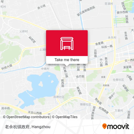 老余杭镇政府 map