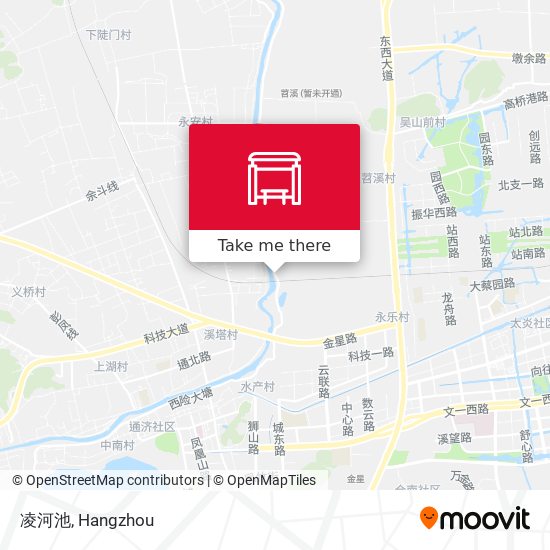 凌河池 map