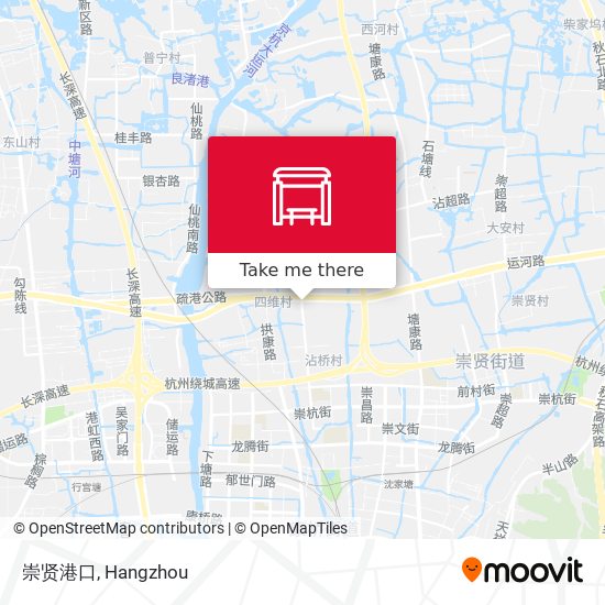 崇贤港口 map
