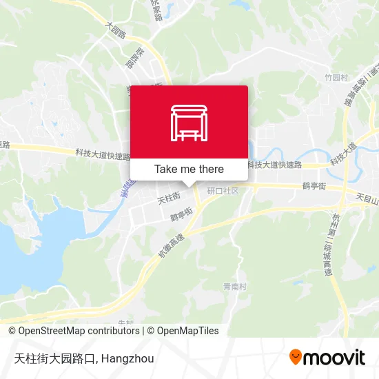 天柱街大园路口 map