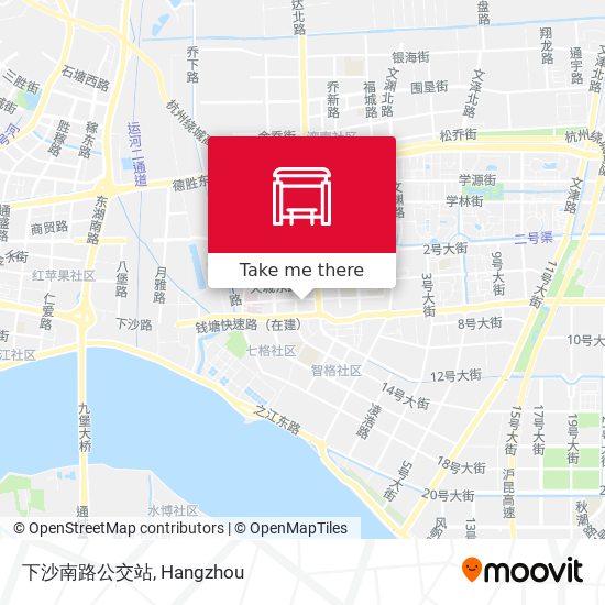 下沙南路公交站 map
