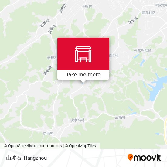 山坡石 map
