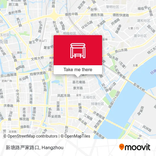 新塘路严家路口 map
