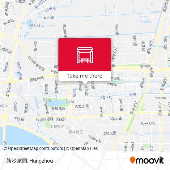 新沙家园 map