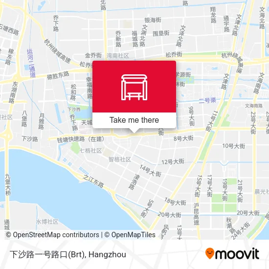 下沙路一号路口(Brt) map