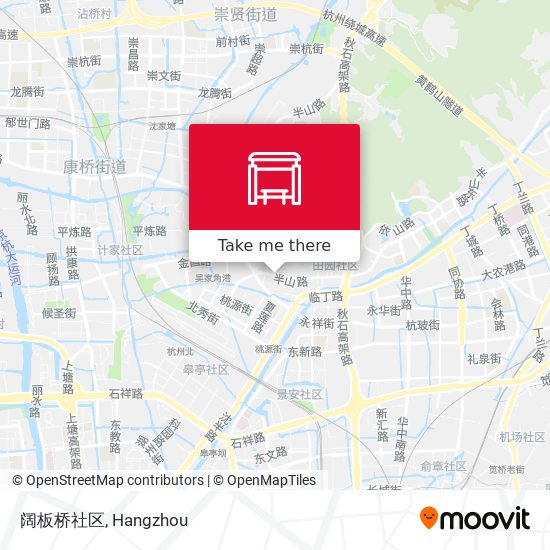 阔板桥社区 map