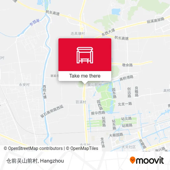 仓前吴山前村 map
