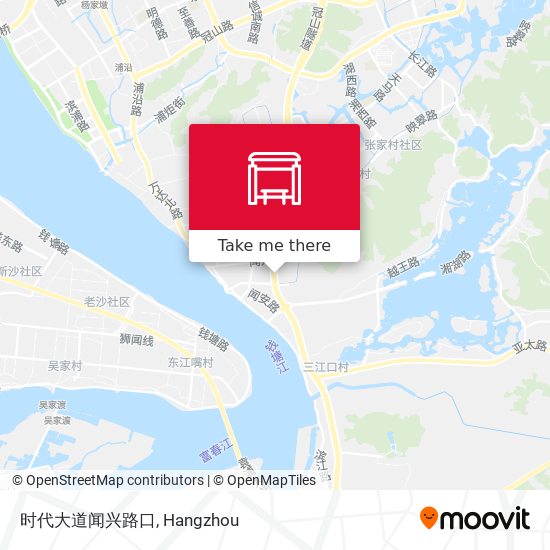 时代大道闻兴路口 map
