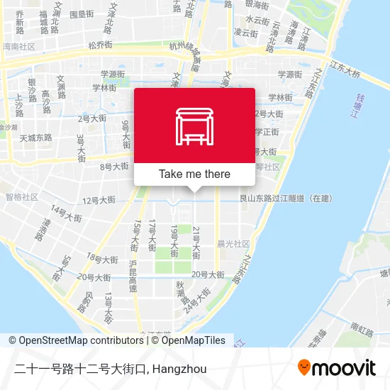 二十一号路十二号大街口 map