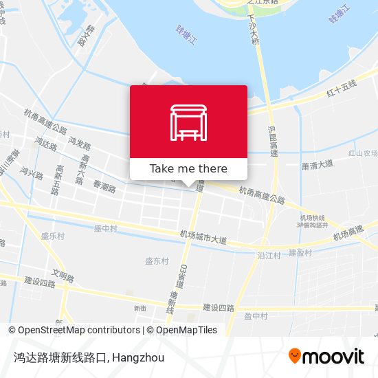 鸿达路塘新线路口 map