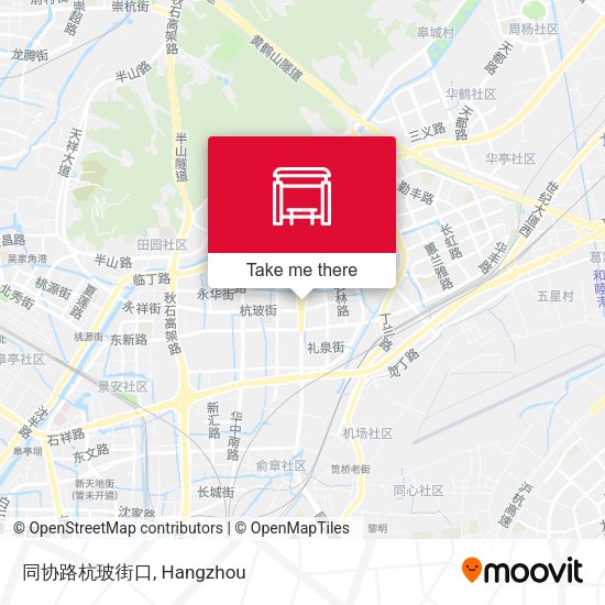 同协路杭玻街口 map