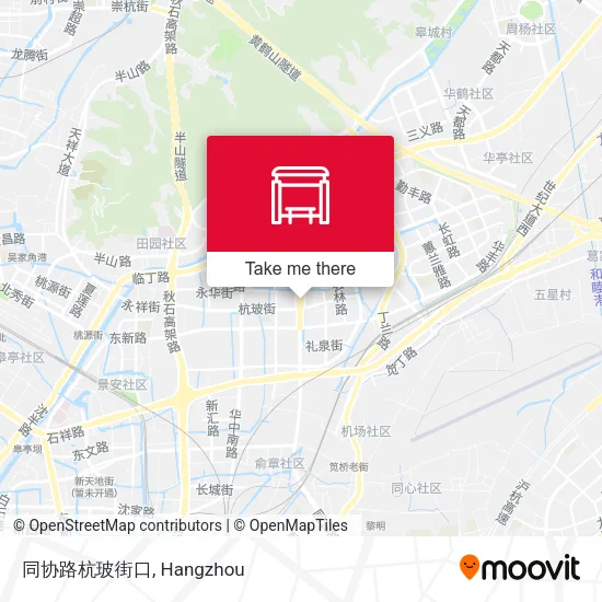 同协路杭玻街口 map