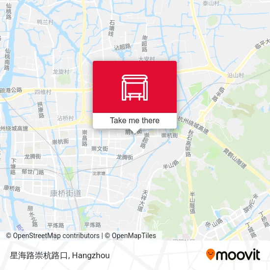 星海路崇杭路口 map