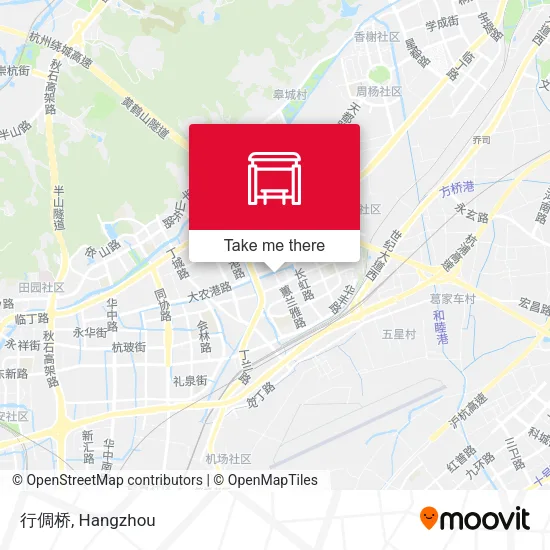 行倜桥 map