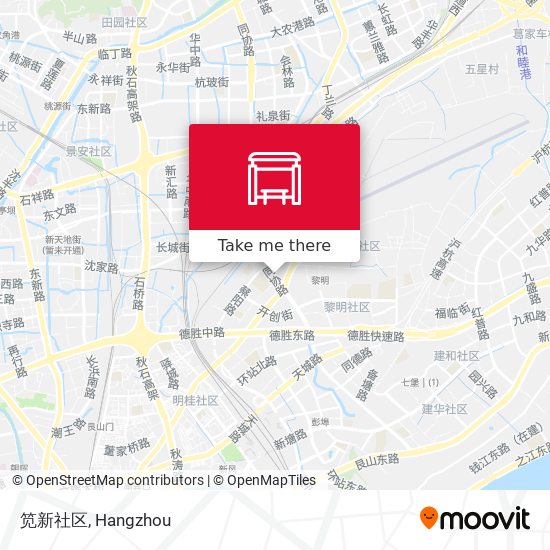 笕新社区 map