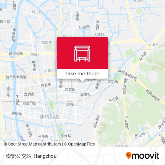 崇贤公交站 map
