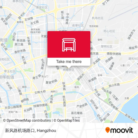 新风路机场路口 map