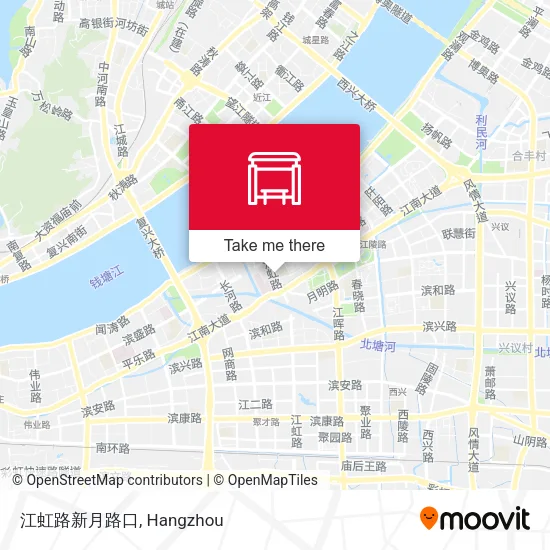 江虹路新月路口 map