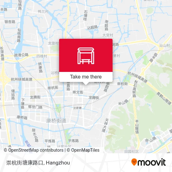 崇杭街塘康路口 map