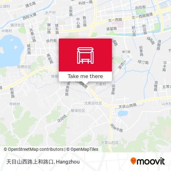 天目山西路上和路口 map