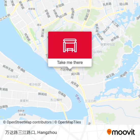 万达路三江路口 map
