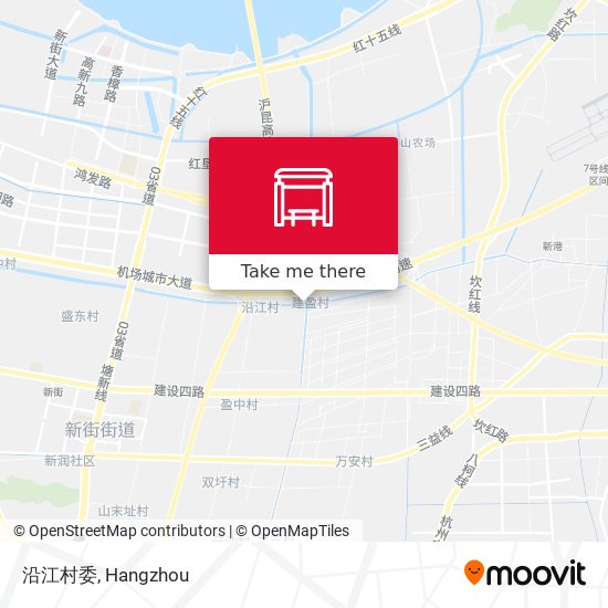 沿江村委 map