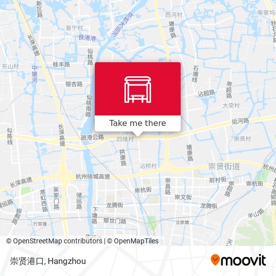 崇贤港口 map