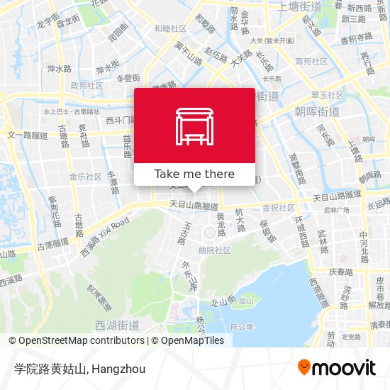 学院路黄姑山 map