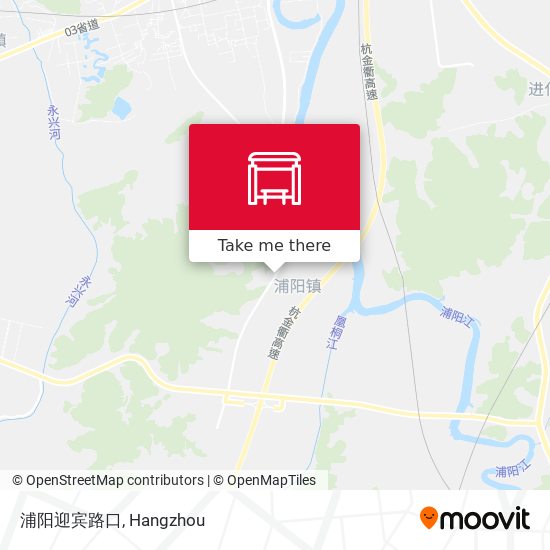 浦阳迎宾路口 map