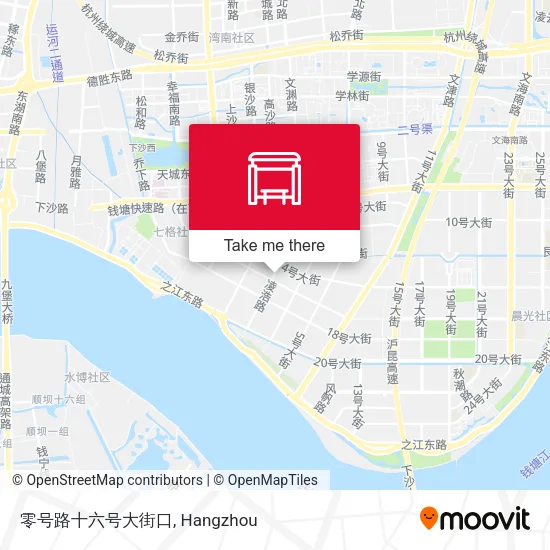 零号路十六号大街口 map