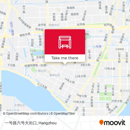 一号路六号大街口 map