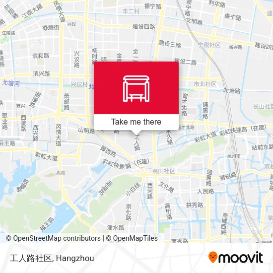 工人路社区 map