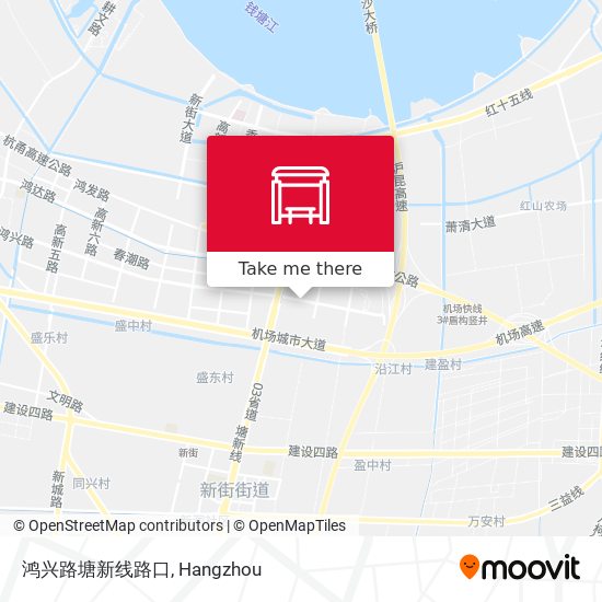 鸿兴路塘新线路口 map