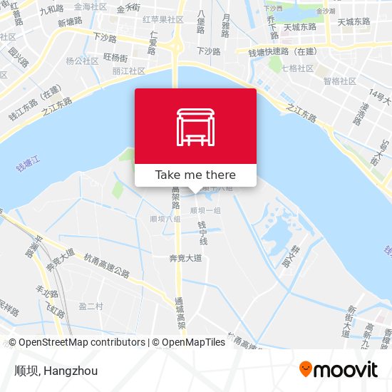 顺坝 map