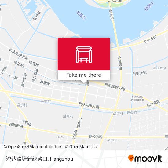 鸿达路塘新线路口 map