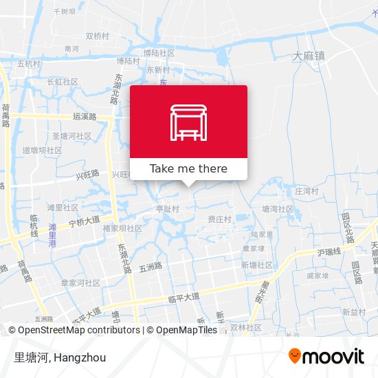 里塘河 map