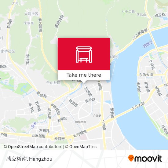 感应桥南 map