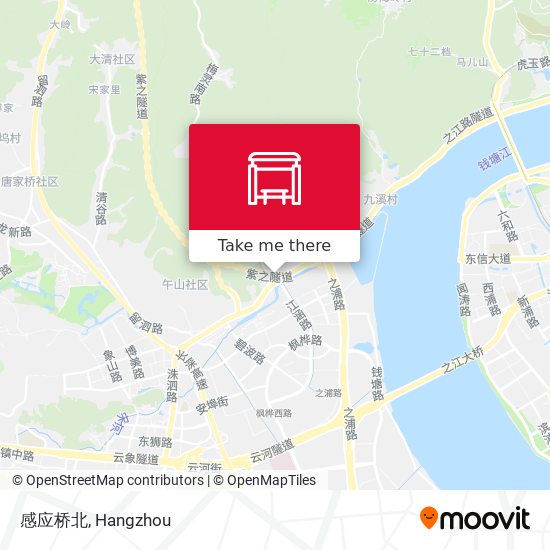 感应桥北 map