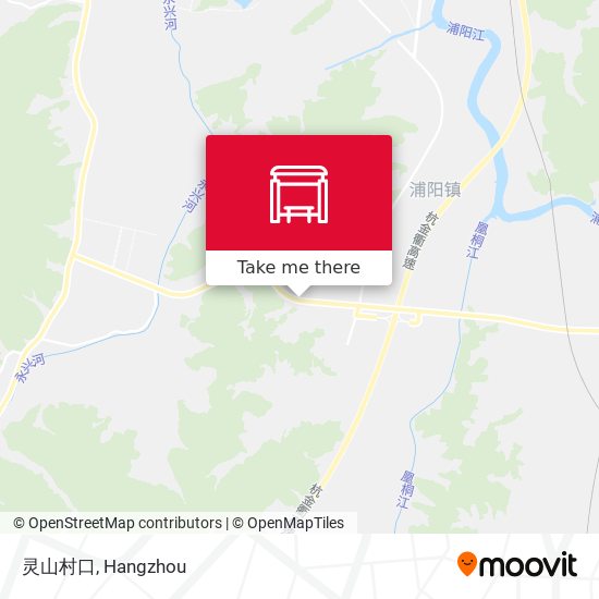 灵山村口 map