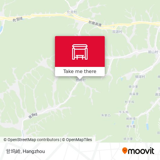 甘坞岭 map