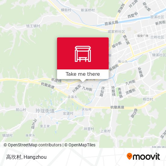 高坎村 map