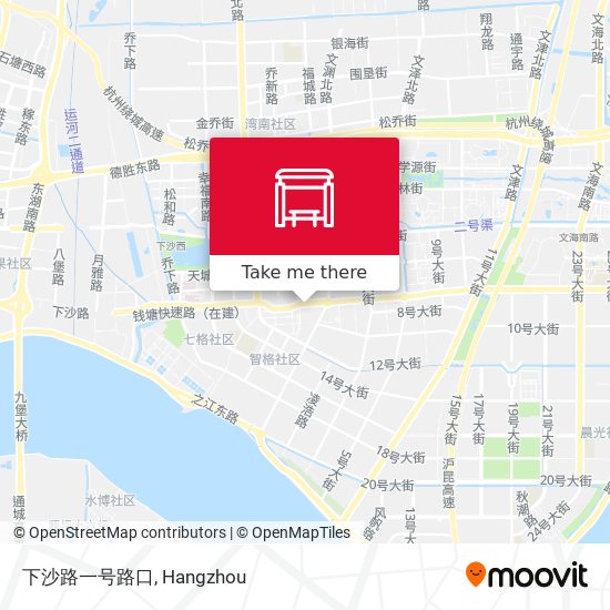 下沙路一号路口 map
