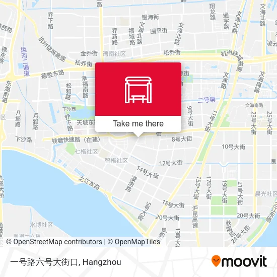 一号路六号大街口 map