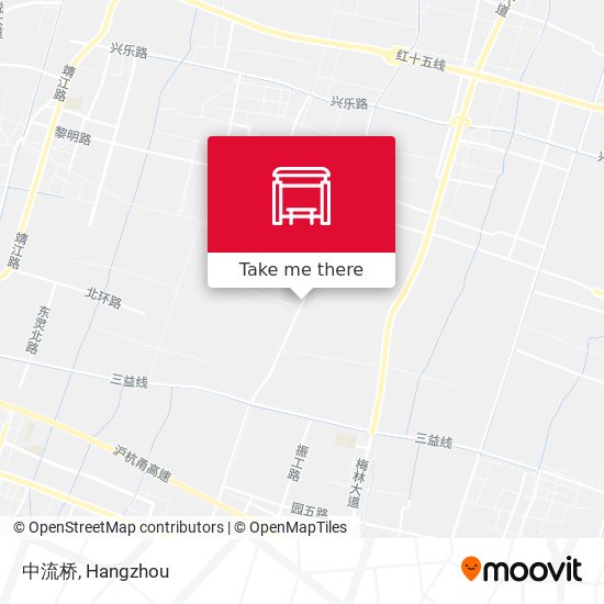 中流桥 map