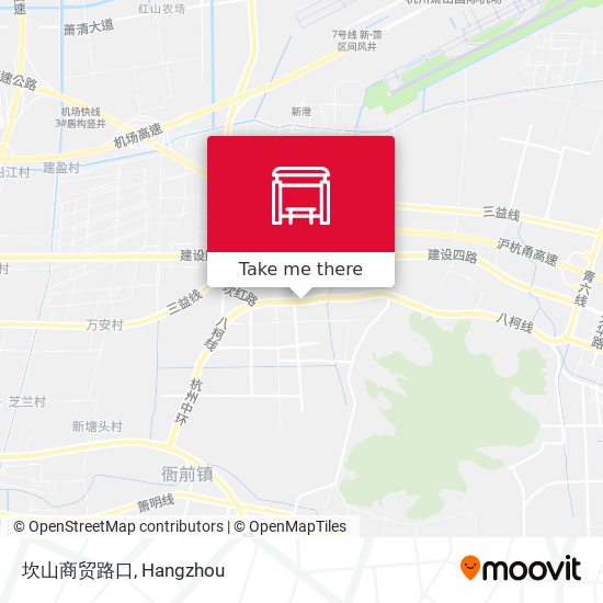 坎山商贸路口 map